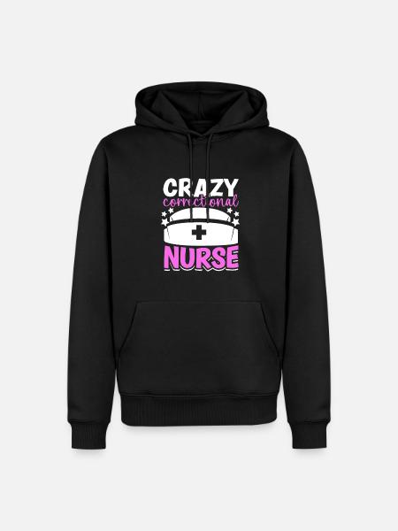 Crazy caregiver in prison - Men’s Premium Organic Hoodie - black
