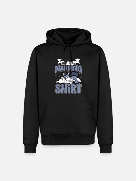 Official Sleep Shirt Wolf - Men’s Premium Organic Hoodie - black