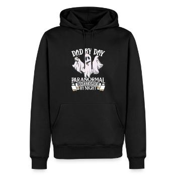 Dad is a ghost hunter - Men’s Premium Organic Hoodie - black - Front - Nico (187cm)