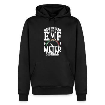 EMF Meter Signals - Ghostbusters - Men’s Premium Organic Hoodie - black - Front - Nico (187cm)