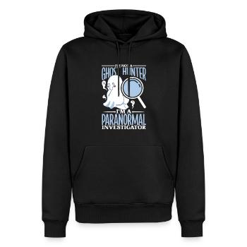 Ich bin paranormaler Ermittler - Männer Premium Bio Hoodie - Schwarz - Vorne - Nico (187cm)