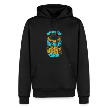 Jésus aide le scout - Sweat à capuche Premium bio Homme - noir - Devant - Nico (187cm)