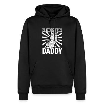Hamsterbesitzer - Hamster Papa - Männer Premium Bio Hoodie - Schwarz - Vorne - Nico (187cm)