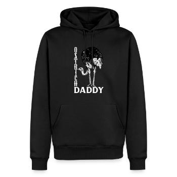 Straußenbesitzer - Straußen Papa - Männer Premium Bio Hoodie - Schwarz - Vorne - Nico (187cm)