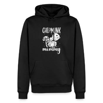 Propriétaire de tamia - maman tamia - Sweat à capuche Premium bio Homme - noir - Devant - Nico (187cm)