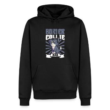 Border Collie Dad - Border Collie - Männer Premium Bio Hoodie - Schwarz - Vorne - Nico (187cm)
