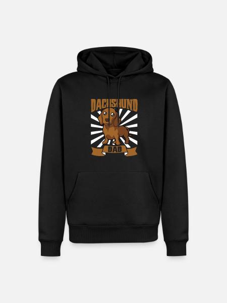 Dachshund Dad - Dackel - Men’s Premium Organic Hoodie - black