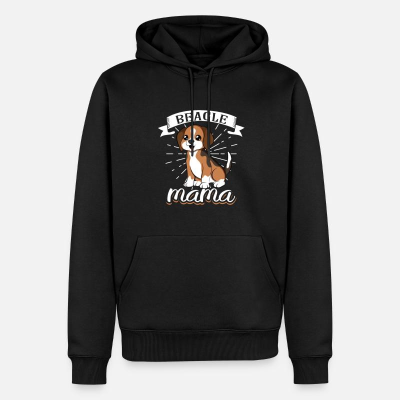 Beagle Mama - Beagle - Sweat à capuche Premium bio Homme - noir