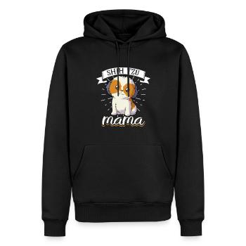 Shih Tzu Mama - Shih Tzu - Männer Premium Bio Hoodie - Schwarz - Vorne - Nico (187cm)