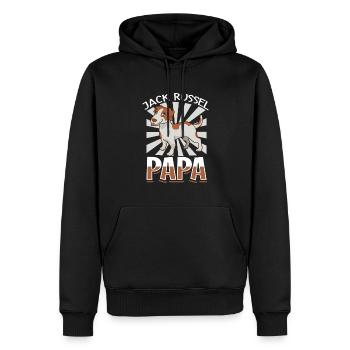 Jack Russel Papa - Jack Russel Terrier - Männer Premium Bio Hoodie - Schwarz - Vorne - Nico (187cm)