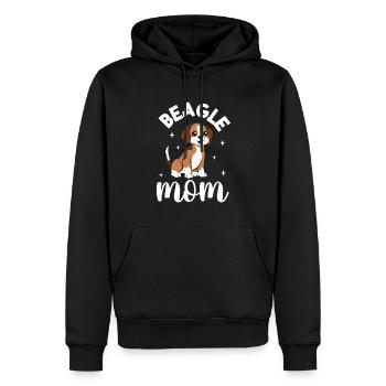 Beagle Mom - Beagle - Männer Premium Bio Hoodie - Schwarz - Vorne - Nico (187cm)
