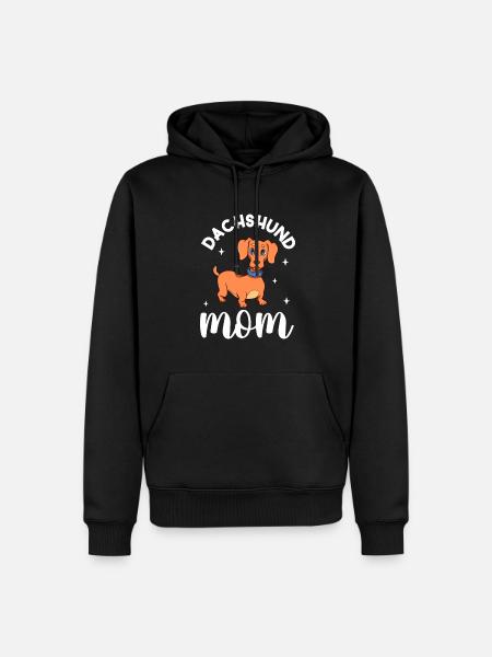 Maman teckel - Dackel - Sweat à capuche Premium bio Homme - noir