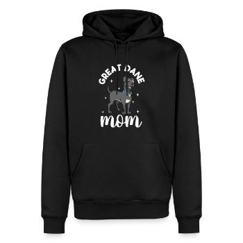 Great Dane Mom - Deutsche Dogge - Männer Premium Bio Hoodie - Schwarz - Vorne - Nico (187cm)
