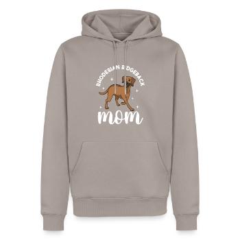 Rhodesian Ridgeback Mom - Rhodesian Ridgeback - Men’s Premium Organic Hoodie - taupe - Front - Nico (187cm)
