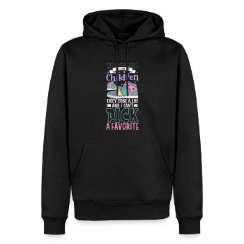 Les baskets, c’est comme les enfants - Sneakerhead - Sweat à capuche Premium bio Homme - noir - Devant - Nico (187cm)
