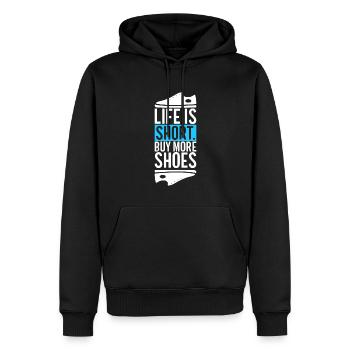 Acheter plus de chaussures - Shoe Collector - Sweat à capuche Premium bio Homme - noir - Devant - Nico (187cm)
