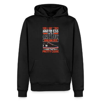 Schuhe machen glücklich - Schuhsammler - Männer Premium Bio Hoodie - Schwarz - Vorne - Nico (187cm)