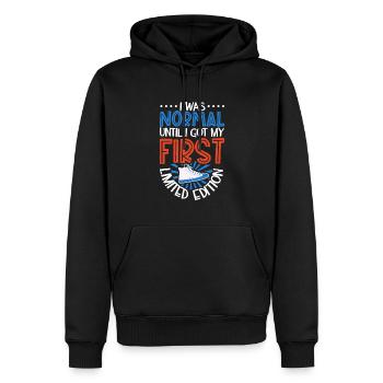 Sneaker Édition Limitée - Sneakerhead - Sweat à capuche Premium bio Homme - noir - Devant - Nico (187cm)