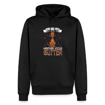 Magyar Vizsla Paillettes - Sweat à capuche Premium bio Homme - noir - Devant - Nico (187cm)