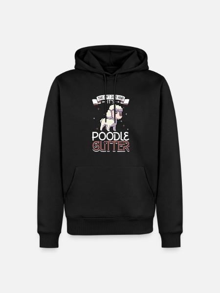 Poodle Glitter - Men’s Premium Organic Hoodie - black