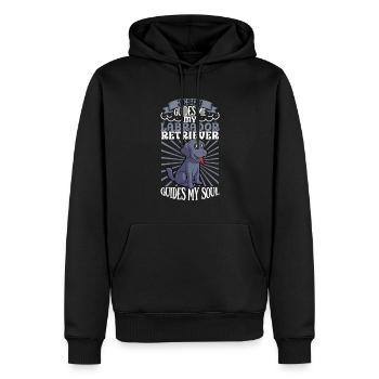 Jésus et mon Labrador Retriever - Sweat à capuche Premium bio Homme - noir - Devant - Nico (187cm)