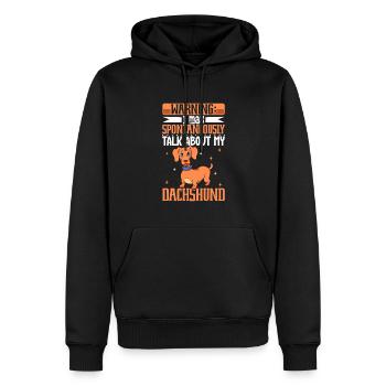 Dackel Liebhaber - Männer Premium Bio Hoodie - Schwarz - Vorne - Nico (187cm)