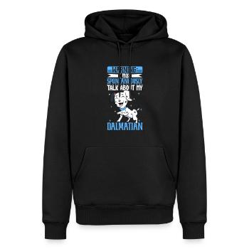 Amoureux des dalmates - Sweat à capuche Premium bio Homme - noir - Devant - Nico (187cm)