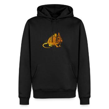 Farbenfrohe Maus - Männer Premium Bio Hoodie - Schwarz - Vorne - Nico (187cm)