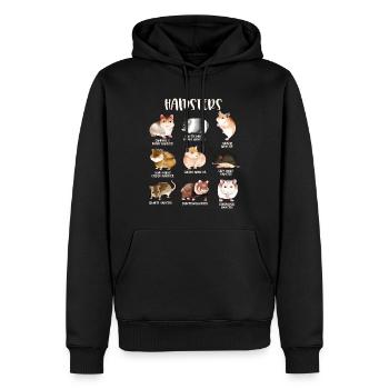 Viele Hamsterarten - Männer Premium Bio Hoodie - Schwarz - Vorne - Nico (187cm)