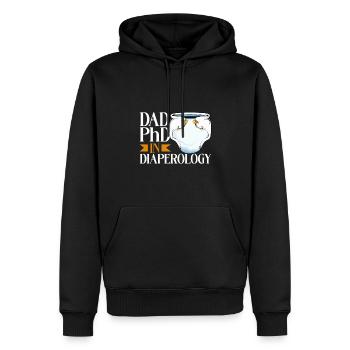 Doktor der Windelwechsology - Windelwechseln - Männer Premium Bio Hoodie - Schwarz - Vorne - Nico (187cm)