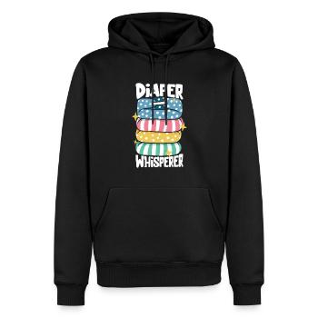 Windelflüsterer - Windelwechseln - Männer Premium Bio Hoodie - Schwarz - Vorne - Nico (187cm)