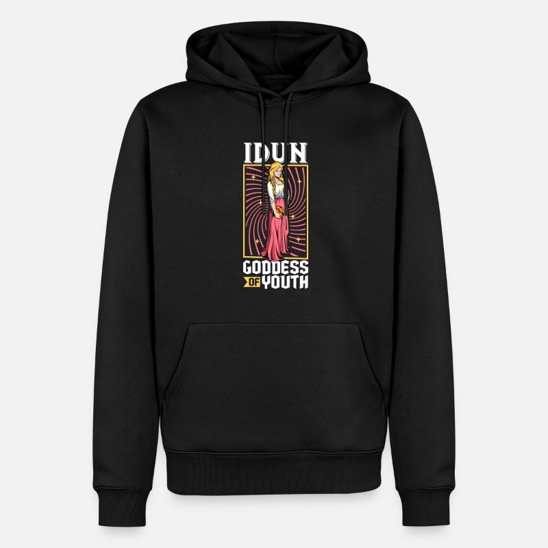 Déesse viking Idun - Sweat à capuche Premium bio Homme - noir