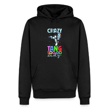 Einhorn - Verrückte Tang Soo Do Lady - Männer Premium Bio Hoodie - Schwarz - Vorne - Nico (187cm)