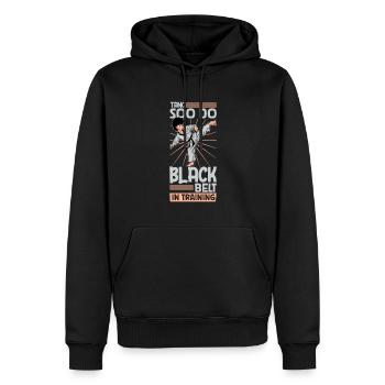 Schwarzer Gürtel in Ausbildung - Tang Soo Do - Männer Premium Bio Hoodie - Schwarz - Vorne - Nico (187cm)