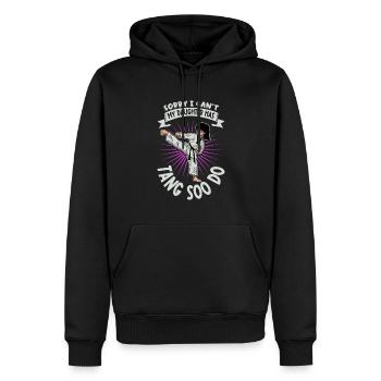 Ma fille fait du Tang Soo Do - Sweat à capuche Premium bio Homme - noir - Devant - Nico (187cm)