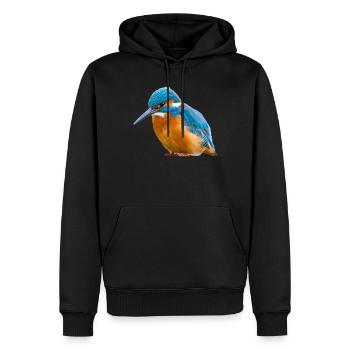 Eisvogel Kingfisher Alcedo Atthis Vogel Natur - Männer Premium Bio Hoodie - Schwarz - Vorne - Nico (187cm)