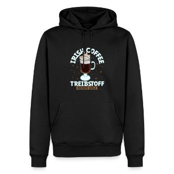 Mein Treibstoff ist Irish Coffee - Männer Premium Bio Hoodie - Schwarz - Vorne - Nico (187cm)
