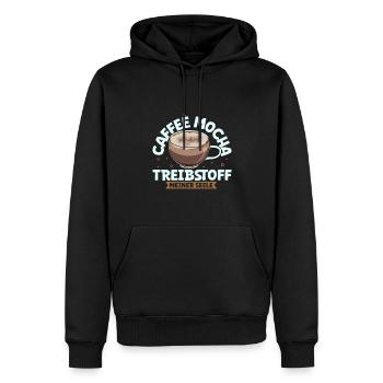 Mein Treibstoff ist Caffè mocha - Männer Premium Bio Hoodie - Schwarz - Vorne - Nico (187cm)