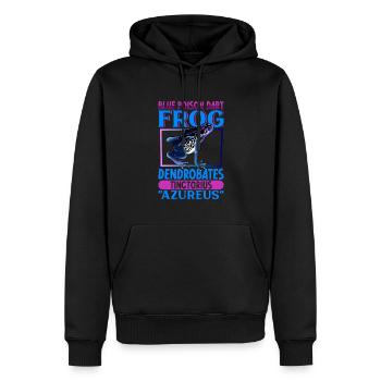 Grenouille bleue à dendrobate empoisonné - Sweat à capuche Premium bio Homme - noir - Devant - Nico (187cm)