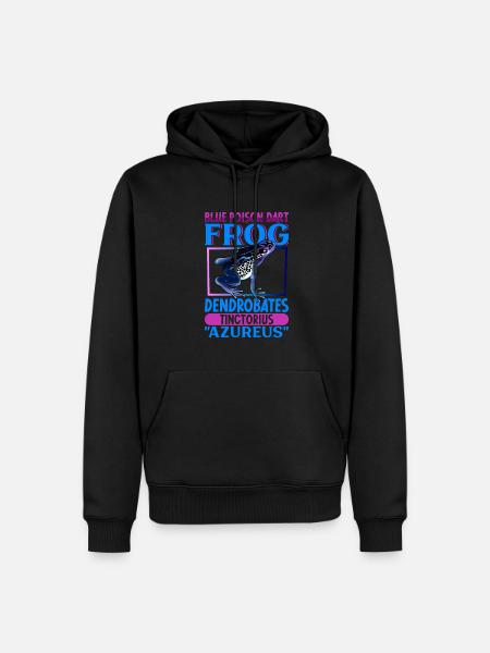 Blue poison dart frog - Men’s Premium Organic Hoodie - black