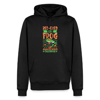 Rainette aux yeux rouges - Sweat à capuche Premium bio Homme - noir - Devant - Nico (187cm)