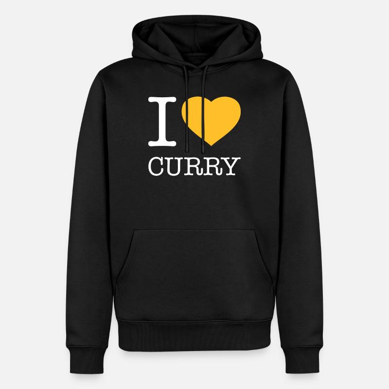 J’ADORE LE CURRY - Sweat à capuche Premium bio Homme - noir