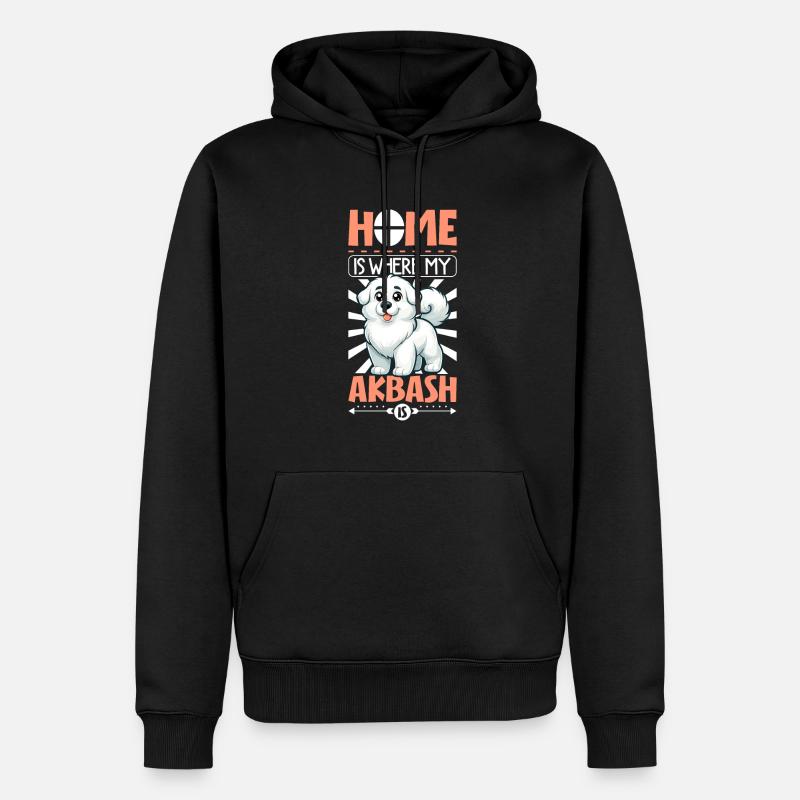 Zuhause - Akbas - Männer Premium Bio Hoodie - Schwarz