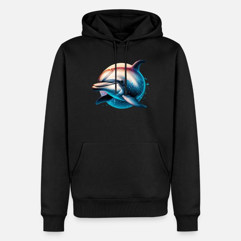 Delfin - Männer Premium Bio Hoodie - Schwarz