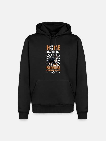 Home - Bernese Mountain Dog - Men’s Premium Organic Hoodie - black