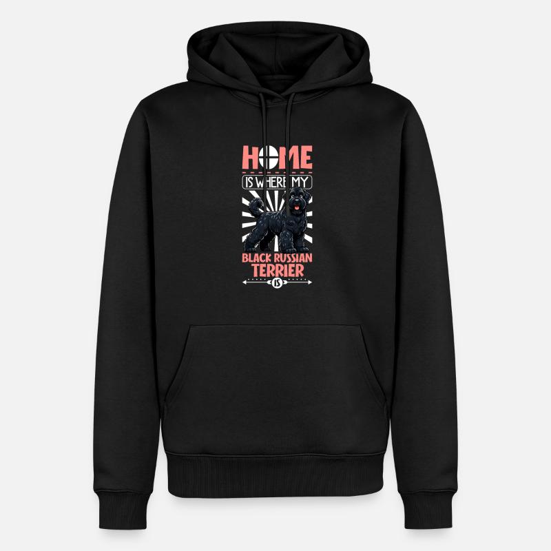 Accueil - Black Russian Terrier - Sweat à capuche Premium bio Homme - noir