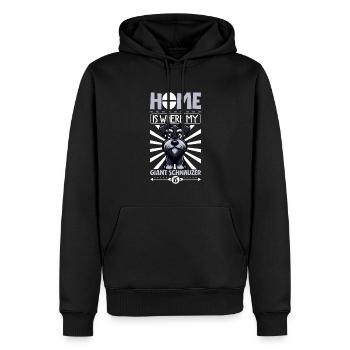 Accueil - Schnauzer géant - Sweat à capuche Premium bio Homme - noir - Devant - Nico (187cm)