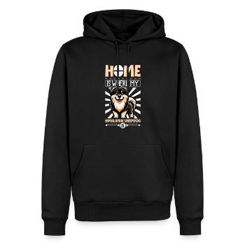 Accueil - Chien de berger de l’Himalaya - Sweat à capuche Premium bio Homme - noir - Devant - Nico (187cm)