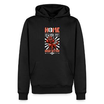 Accueil - Irish Red Setter - Sweat à capuche Premium bio Homme - noir - Devant - Nico (187cm)