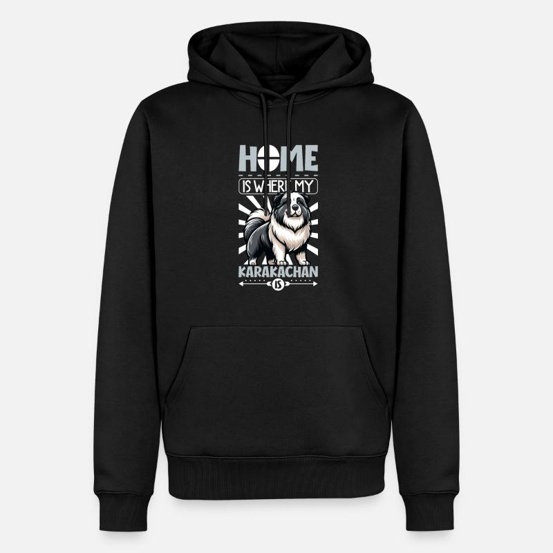 Accueil - Karakachan - Sweat à capuche Premium bio Homme - noir